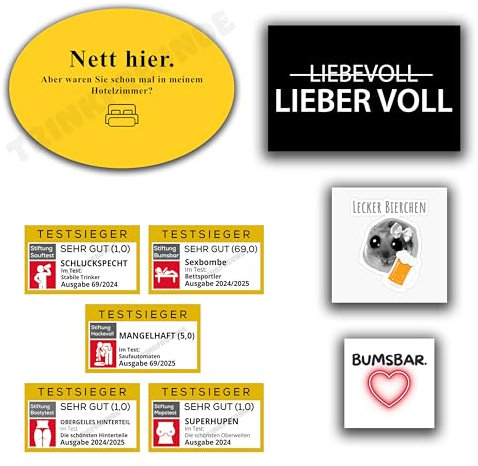 TRINKFREUNDE 50x Malle Sticker Set | accessoires party | mallorca malle sticker | agrar festival sauf lecker bierchen