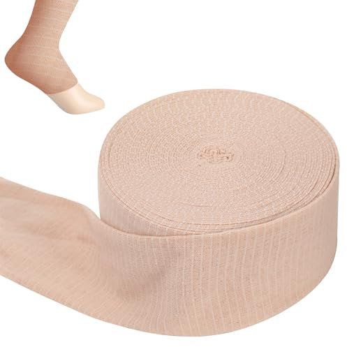 Elastische Schlauchbandage Stockinette Luftdurchlässig Kompressionsverband Größe D Mullbinden rolle Stützbandage Gips Unter Überzug für Arm Bein Knie, 3,0 Zoll x 26 Fuß