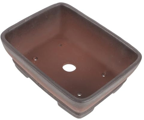 IWOWHERO Vaso Bonsai Rettangolare in Terracotta Con Foro Di Drenaggio Vaso Compatto Per Piante e Succulente Da Interno Decorazione Salvaspazio Per Scrivania Soggiorno e Ufficio