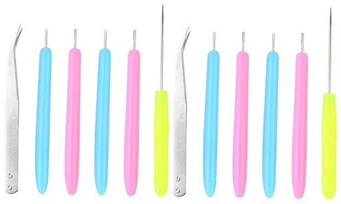 Lurrose 2 Sätze Papierrollstift Stanzer Papierherstellungsset Blanko Aufkleber 6 Stück * 2