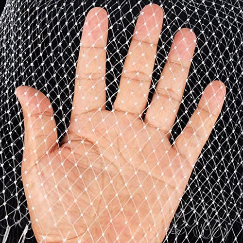 Filet anti-oiseaux en nylon blanc 25 x 20 m pour protéger les arbres, les étangs et la ferme, maille carrée de 2 cm, solution professionnelle anti-oiseaux