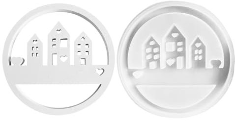Stampi in silicone per resina epossidica, stampo per fusione di casa, anelli rotondi e a forma di cuore, stampo per la produzione di gesso, decorazioni per la casa, arte in resina e regalo fatto a