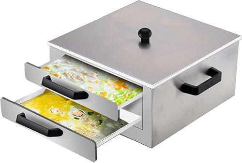 CQIKRWGWS Vaporera de Acero Inoxidable para Fideos de arroz - Máquina para Hacer Rollos de Fideos de arroz de 2 Capas, Cocina cantonesa, con 3 bandejas