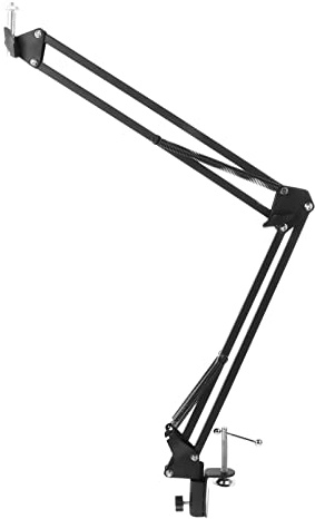 SHINEOFI Pince Métallique pour Webcam de Bureau Bras Articulé Réglable en Métal, Double Ressorts Suspendre, pour Stores et Scènes