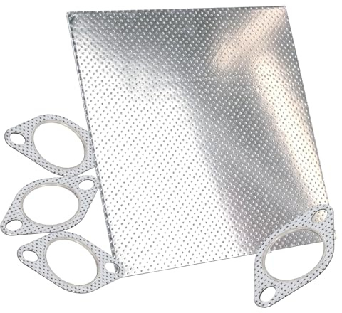 Flewdart Fogli Guarnizione di scarico collettore spessore 1,6 mm dimensioni 20 x 20 cm, carta per guarnizioni di scarico in metallo Resistente a 350°C (20x20cm)