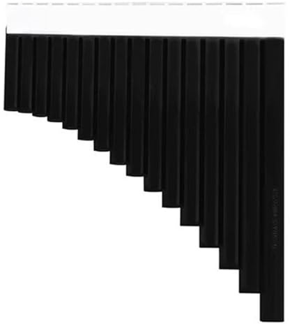 Pan Flute Instrument Portable 16 Pipe Pan Flute C Key Professional Performance With Accessories(Black)