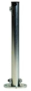 The Ramp People Folding Parking Bollard - Silver With Keys Steel Parking Post for Driveways and Car Parks