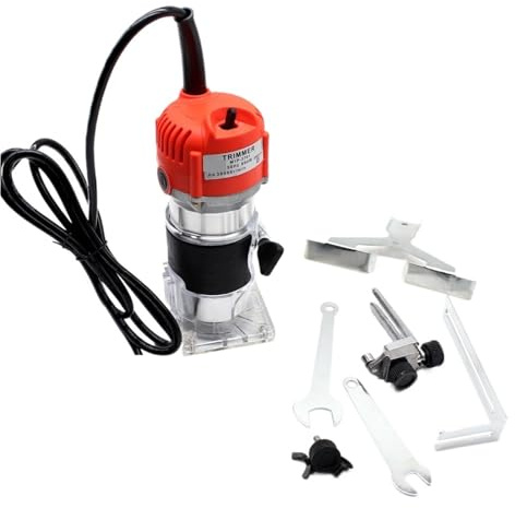Plastifieuse À Bois Électrique 800w, Mini Tondeuse Manuelle Portative For La Coupe Du, Rainurage Et Perçage Puissance éLevéE