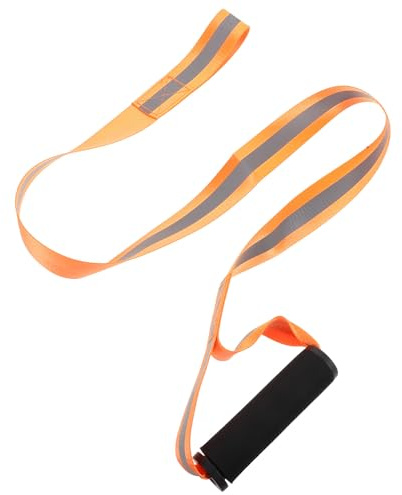 DECORNIJIA Harnais De Traînage Pour Cerfs Réfléchissant Orange 3,8cm X120cm Corde Robuste 1000d Sangle De Traction Chasse Équipement De Gibier Outdoor Sécurité Nocturne