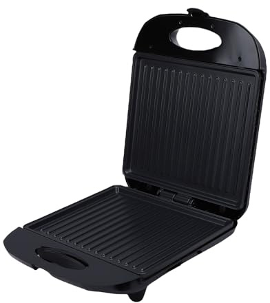 Qcwwy Panini Press Grill, 1400W Antiadherente Calefacción De Doble Cara Barbacoa Interior Parrilla Eléctrica Máquina para Hacer Gofres Eléctrica Prensa De Carne Placas para Asar para (Enchufe de la