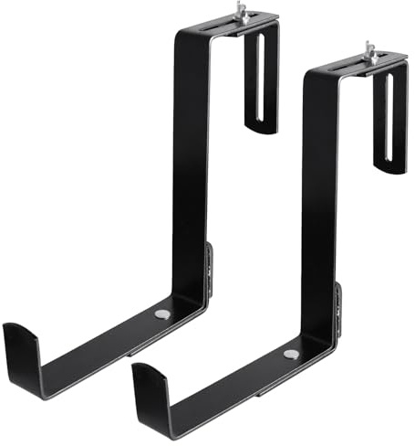 TOYANDONA Portavasi in Ferro con Gancio Regolabile per Balcone, Mensola Portafioriera Sospesa Resistente per Giardino e Soggiorno, Accessori per Vasi da Appendere per Ringhiere 5-10,5 Cm