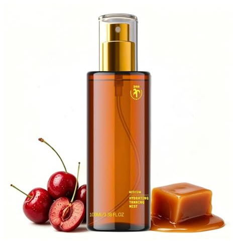 100ml Instant Self-Tan Face Mist - Spray Tan for Body - Self Tanning Moisturiser Gradual Sun Kissed Glow - Hydrating & Brightening Face Mist with Vitamin C - Buildable Natural Glow