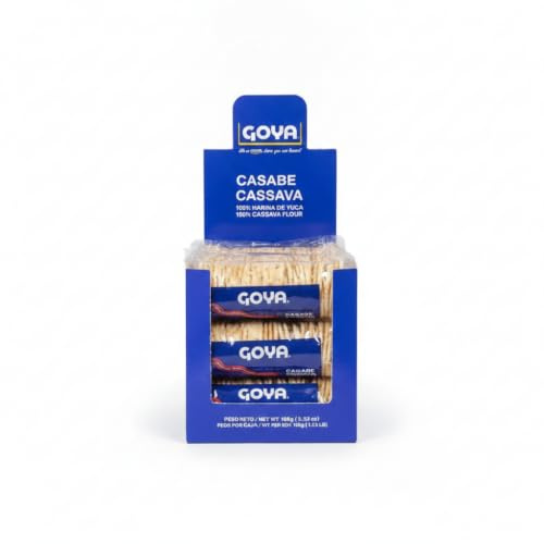 Casabe de Yuca Clásico para Dipear - Pack de 12 Unidades (80g cada una) - 100% Harina de Yuca, Sin Gluten, Sin Sal y Sin Grasa - Pan Ázimo Crujiente Tradicional - Total 960g - NEXU