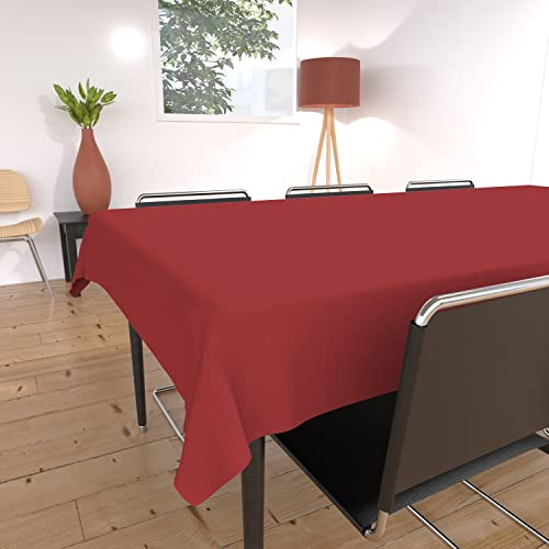Soleil d'Ocre Tischdecke, Anti-Flecken, rechteckig, 140 x 240 cm, Rot