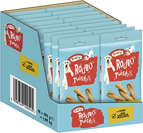 Frolic Hundesnacks Hundeleckerli Rodeo mit Geflügel, 18 Packungen (18 x 105g)