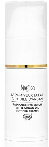 Marilou Bio - Sérum Yeux Eclat à l'Huile d'Argan - Soin anti-âge et anti-rides pour les yeux - Formule Bio - 99% d'ingrédients d'origine naturelle - 15 ml