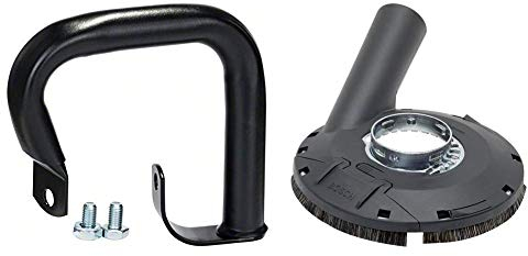 Bosch Professional 3601303017 Bügelgriff & Professional Absaughaube (mit Bürstenkranz, Farbe, Lacke, Kunststoff (GFK), Holz, für Winkelschleifer)