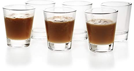 Miss Vetty Shot Glasses Round 1.5 oz Shot Glass with Heavy Base,Clear Glass(Set of 6)