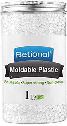 Betionol Moldable Plastic Clay, 1Lb/16oz White Modeling Clay Thermoplastic Beads for DIY Modeling Making Creative Activity, Good Creating Teaching Kits for Adults or Kids