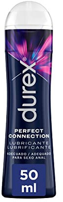 Durex, Perfect Connection Lubricante de Base Silicona, Lubricación Duradera, Adecuado también para Sexo Anal, 50 ml