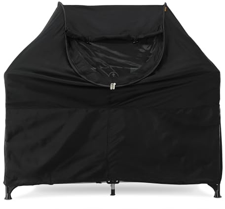 Deryan Campingbed Protector - Campingbett Schutz - Moskitonetz - Night Cover - Pop-Up - 1 mm Moskitonetz - Stimuliert den Schlaf Ihres Kindes - Verdunkelung des Campingbett, Black