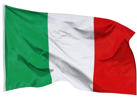 Aricona Italien Flagge 60x90m klein - wetterbeständige Fahne mit Messingösen, 100% Polyester, robuste Doppelnaht & in lebendigen Farben - ideal für Flaggen-Liebhaber