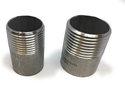 Anschweißnippel Edelstahl V4A 1/8 bis 4 Zoll Außengewinde Fitting Gewindefitting (1/2 Zoll)