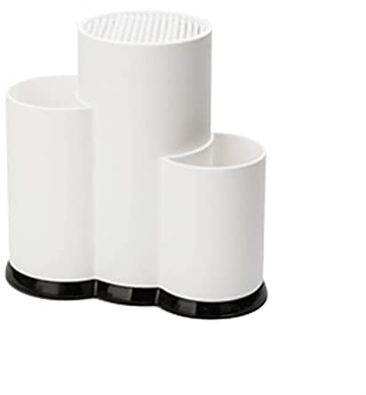 luckxuan Cubiertos Porta Bloque de Cuchillos de utensilio multifunción. PÁGINAS Caja de Almacenamiento Cuchara Tenedor Cocina Organizador Estante Bloque de Cuchillos Utensilios (Color : Blanc)