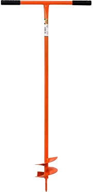 YATO Flo Handerdbohrer Größen: Ø 110 140 200 230 mm, für extrem hohe Belastungen, massiver Stahl, große Förderschnecke, Anti-Rutsch-Griffe, ideal für Zaunpfähle Pflanzen Bäume, Erdlochbohrer (140 mm)