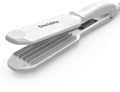 Hair Crimper for Women, Dmriektu Crimping Iron for Volumizing Fluffy Hairstyle, Crimper Hair Iron with Ceramic Hair Styling Tools for Women Girls Adjust Temp Dual Voltage Auto Off