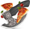 ECKWIN - Pizza Axt Wikinger inkl. Lederschutz - Pizzamesser für echte Wikinger - Pizzaschneider Axt perfekt geeignet als Wikinger Deko - Wikinger Axt, Pizza Wiegemesser, Wikinger Messer, Beil