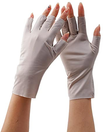 Fingerlose Handschuhe, Sonnenhandschuhe für Damen, UV-Schutz, coole Eisseide, Handschuhe, Sonnenschutz, Fahrhandschuhe, Unisex für Outdoor-Aktivitäten