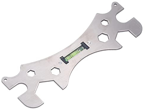 Llave Especial Llave de Baño Universal Multifuncional con Nivel para Instalación de Grifos Válvulas de Angulo Mangueras Tuberías de Ducha Duchas Empotradas Grifos de Lavadora