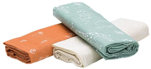 Fillikid Baumwolle Mulltücher 3er Set 75x75cm