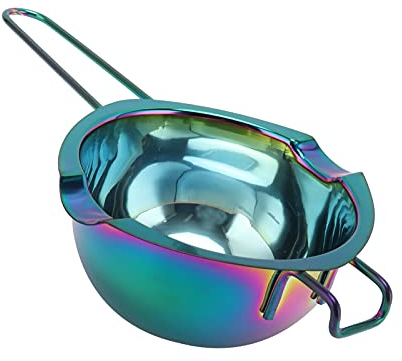 Cuenco para Derretir Calderas, Olla Doble de Acero Inoxidable, Recipiente para Derretir Mantequilla Queso Chocolate, Fabricación de Cera para Velas de Caramelo(Vistoso)