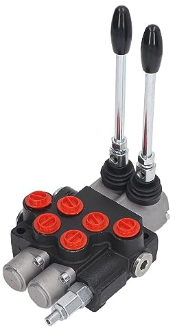 P40-2OT Doppeltwirkendes Hydraulikventil aus Gusseisen, Hydraulisches Wegeventil 2 Spulen Joystick-Steuerventil für Traktorladeranhänger