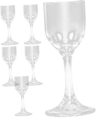 GOOHOCHY 6 Stück Glaskelche Aus Klarglas Kleine Likörbecher 15 Ml Haushaltsweinkelche Für Schnaps Und Wein Zarte Dekorative Weingläser Für Familien Und Feiern