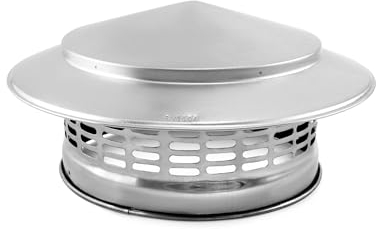 QWORK® 200 MM Tetto antipioggia per tetto in acciaio inossidabile 304, copertura per camino, cappa di sfiato, cappucci per camino