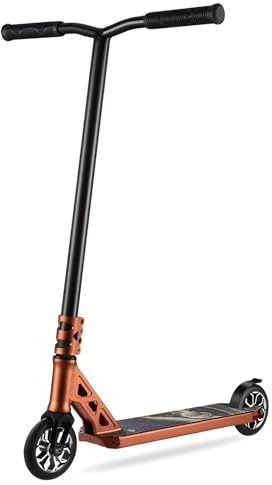 GHBXJX Stunt Scooter X30B-Pro 360° Lenkung Anode Scooter Stuntscooter mit Ständer ABEC 9 Kugellagern, 120mm PU Räder, Kickscooter Tretroller Cityroller Trick Roller für Kinder Erwachsene,Bronze