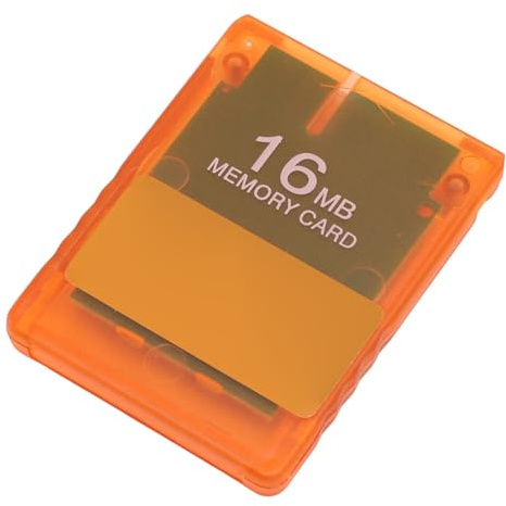 Konsolen Speicherkarte, Professionelle Plug and Play Gaming Startkarte mit Umfangreichen Tools und Emulatoren für Kompatible PS 2 SCPH Konsole (transparent orange)