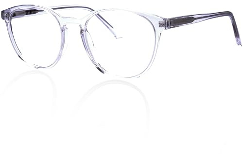 Cvantus Premium Blaulichtfilter Brille Herren & Damen | Blaulicht- & UV-Blocker, Antireflex, Antistatisch | Durchsichtig Blaulichtfilter Brille Rund | Verschreibungsqualität - Hergestellt von Optikern