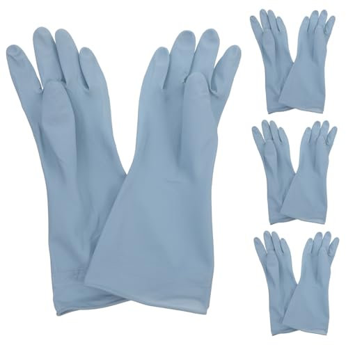 Amosfun Handschuhe Für Damen – 4er-pack Spülhandschuhe – Wiederverwendbare Reinigungshandschuhe – Nicht-design – Große Größe
