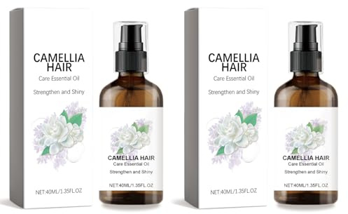 Huile Végétale de Camélia (Canellia oleifera) BIO, Huile Capillaire Longue Durée pour Femme Convient aux Cheveux Secs et Crépus, Huile Capillaire Soyeuse Hydratante et Fortifiante