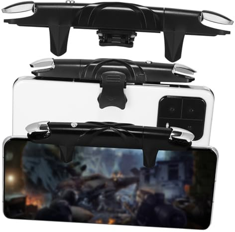 Veemoon Gatillo Para Juegos Móviles Activador Telefónico Compacto Ajustable Revestimiento De Silicona Disparo Rápido Para Juego Móvil Compatible Teléfonos Negros Accesorio De Portátil