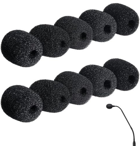 SGERUFZ 10 pièces Bonnette, Mousse Micro, Casque, Mini Microphone Pare-brise, Anti Pop, Interview, Pour La Salle De Classe, Interviews D'Actualités, La Salle De Conférence