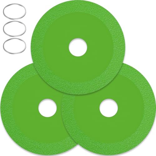 XYDHQS 3 dischi da taglio per vetro, dischi da taglio per smerigliatrice angolare, lama ultra sottile, dischi da taglio diamantati per tagliare e macinare vetro, giada, cristallo, piastrelle,