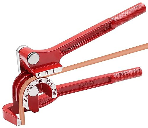mxuteuk Tube Bender 1/4inch 5/16inch and 3/8inch 180 Degree 3-in-1 Manual Tubing Bender for Copper, Brass, Aluminum and Thin Steel Pipes (Black)