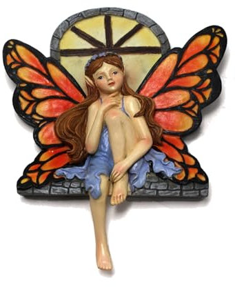 Buachois Estatua de Hada para jardín, Colgador de árbol de Hadas, Figura Decorativa Que Brilla en la Oscuridad, Adorno de Resina, decoración de Caras de árbol, para Exteriores, Patio,
