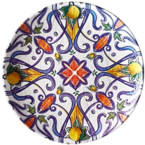 4 assiettes plates, Genova, D.20 x h.2,2 cm, mélamine pure