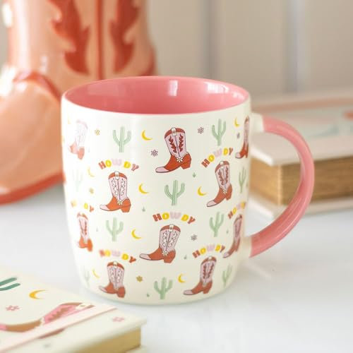 Something Different Wholesale Cowboy Boot Mug with Howdy Print – 360ml Ceramic Coffee Mug, Western Rodeo Design, Microwave Safe, Handwash Only, Ideal for Coffee Lovers & Western Enthusiasts